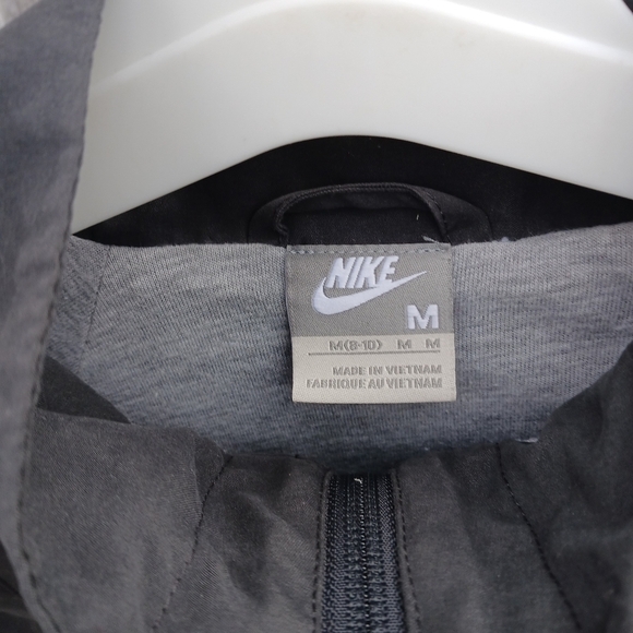 NIKE Jacket Womens Size Medium Gray Lavender Purple Stripe Fitted Zip Up - Picture 7 of 9